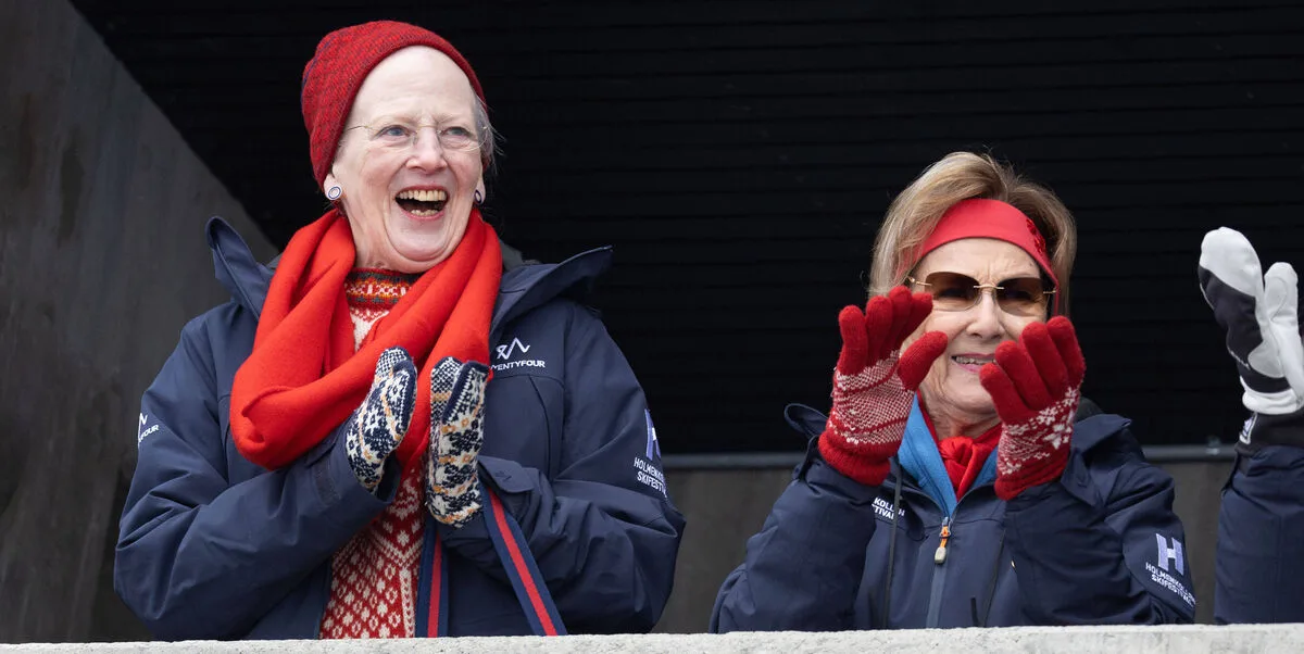 Holmenkollen Fis Nordic World Cup in Oslo Norway 9 March 2024 Dronning Margrethe Dronning Sonja