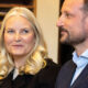 Visit to the Rehearsal of the Asker School Band on the Occasion of the 100th Anniversary at Solvang Secondary School in Asker Norway March 19 2025 Kronprins Haakon Kronprinsesse Mette marit