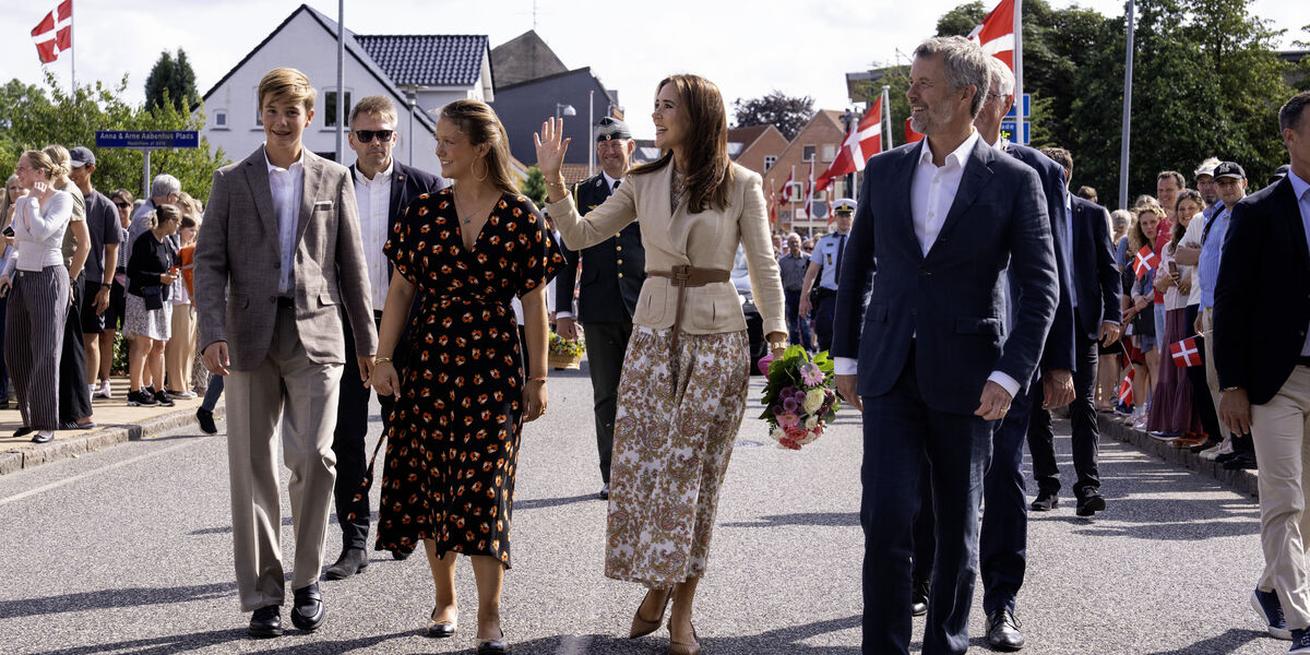 Kongeparret Modtages I Graasten Dronning Mary Kong Frederik Kongeparret Prins Vincent Prinsesse Isabella