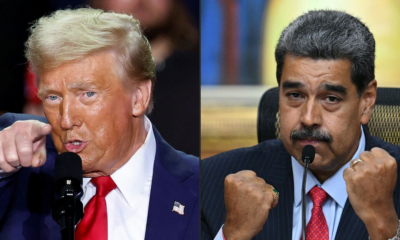 Venezuelas Præsident Nicolas Maduro Og Donald Trump