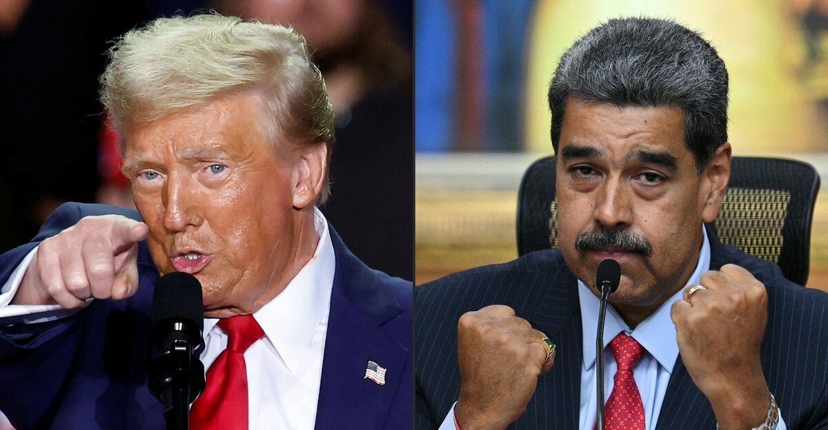 Venezuelas Præsident Nicolas Maduro Og Donald Trump
