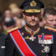 Oslo 20260909. Kong Haakon VIII går bak båren med kong Harald V føres fra Oslo domkirke til Akershus festning onsdag. Kong Harald døde på Rikshospitalet fredag 28. august.